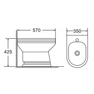 Биде напольное AZARIO BENTY AZ-437B